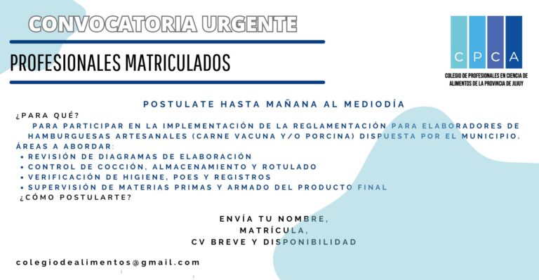 Convocatoria Urgente